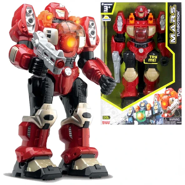 OMZ M.A.R.S Turbotron Işıklı Sesli Yürüyen Robot Kız Erkek Çocuk Oyuncak Eğitici Oyuncaklar ürün görseli 1
