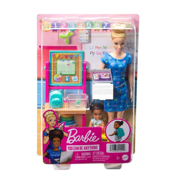 OMZ HCN19 Barbie Anaokulu Öğretmeni Oyun Seti Kız Erkek Çocuk Oyuncak Eğitici Oyuncaklar ürün görseli 1