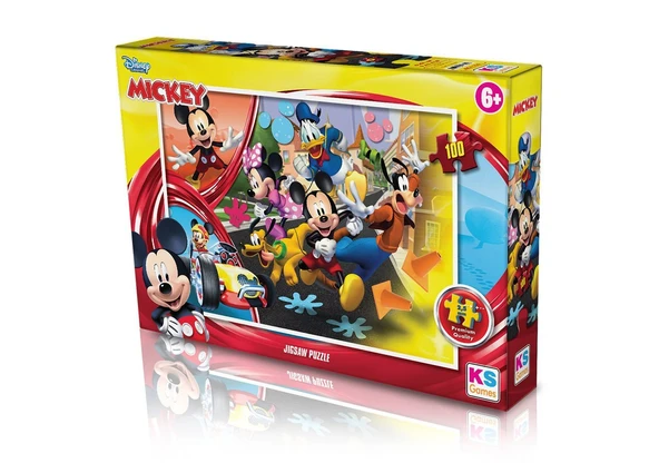 OMZ KS Puzzle 100 Parça Mickey Mouse Kız Erkek Çocuk Oyuncak Eğitici Oyuncaklar ürün görseli 1
