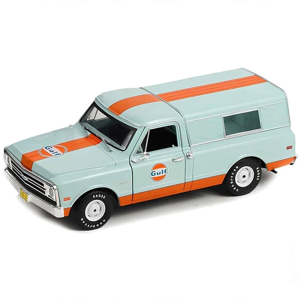 OMZ Greenlight 1:24 1968 Chevy C-10 Pickup Light Blue Kız Erkek Çocuk Oyuncak Eğitici Oyuncaklar ürün görseli 1