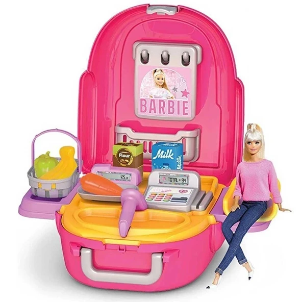 OMZ Barbie Market Set Sırt Çantası 03876 Kız Erkek Çocuk Oyuncak Eğitici Oyuncaklar ürün görseli 1