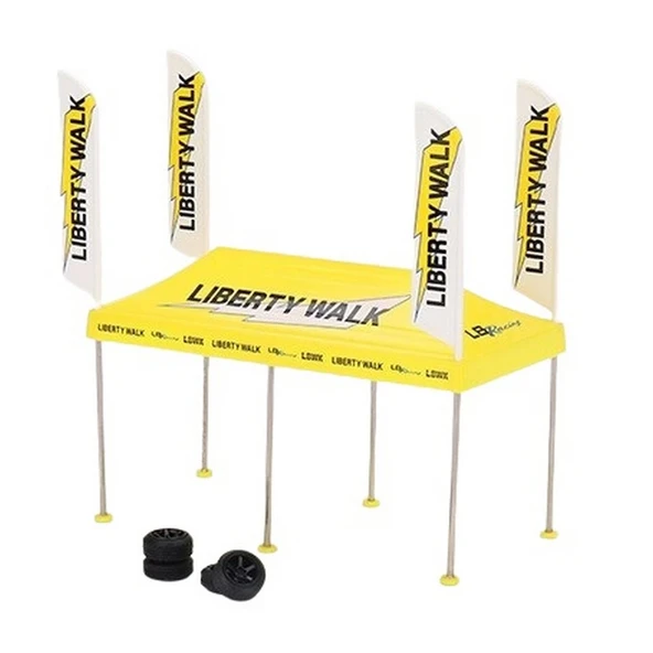 OMZ Mini GT 1/64 Paddock Service Tent Set - LB Racing Kız Erkek Çocuk Oyuncak Eğitici Oyuncaklar ürün görseli 1