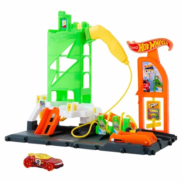 OMZ Hot Wheels Elektrikli Araç Şarj İstasyonu Oyun Seti HTN79 Kız Erkek Çocuk Oyuncak Eğitici Oyuncaklar ürün görseli 1