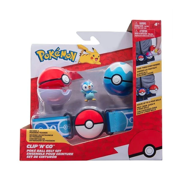 OMZ POK 95283-U Pokemon Clip N Go Pokeball Kemer ve Figür Seti Seri 1 -Necotoys Kız Erkek Çocuk Oyuncak ürün görseli 1