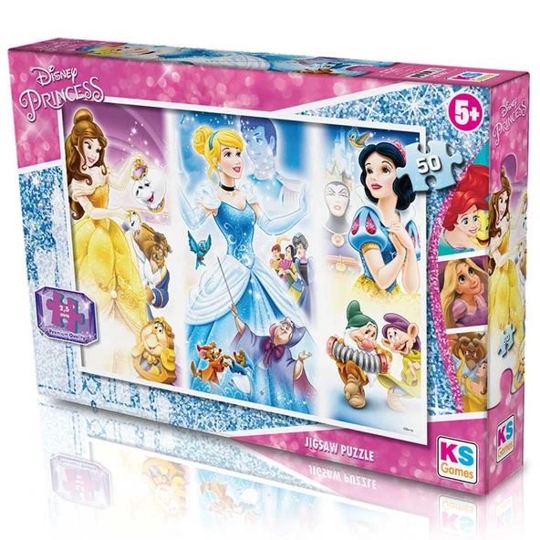 OMZ KS Games Princess 50 Parça Puzzle Kız Erkek Çocuk Oyuncak Eğitici Oyuncaklar ürün görseli 1