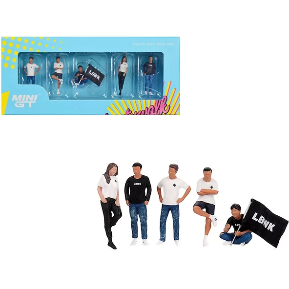 OMZ Mini GT 1:64 Team Liberty Walk Figurine Kız Erkek Çocuk Oyuncak Eğitici Oyuncaklar ürün görseli 1