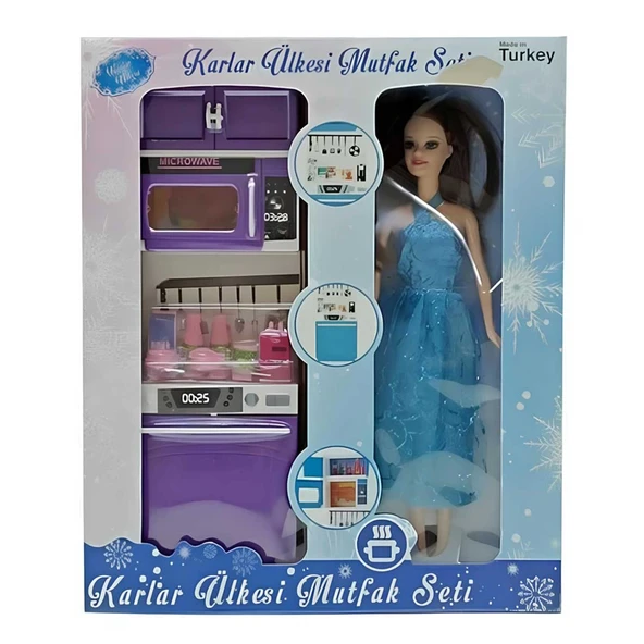 OMZ Karlar Ülkesi Bulaşık Makinesi Bebekli 2329 Kız Erkek Çocuk Oyuncak Eğitici Oyuncaklar ürün görseli 1