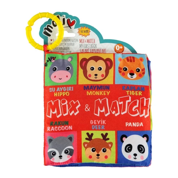 OMZ Bul & Eşleştir Kitap Safari Hayvanları Kız Erkek Çocuk Oyuncak Eğitici Oyuncaklar ürün görseli 1