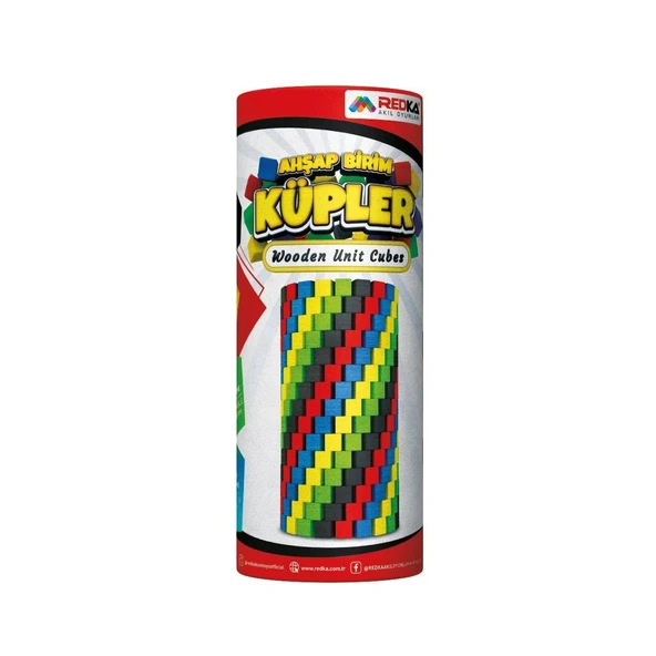 OMZ 5459 Ahşap Birim Küpler Kız Erkek Çocuk Oyuncak Eğitici Oyuncaklar ürün görseli 1
