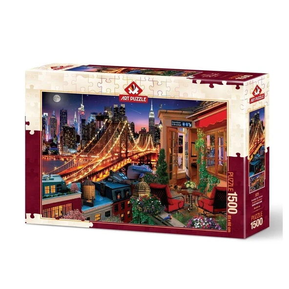 OMZ 5376 Art Puzzle Terastan Brooklyn 1500 parça Puzzle / +15 yaş Kız Erkek Çocuk Oyuncak Eğitici Oyunca ürün görseli 1