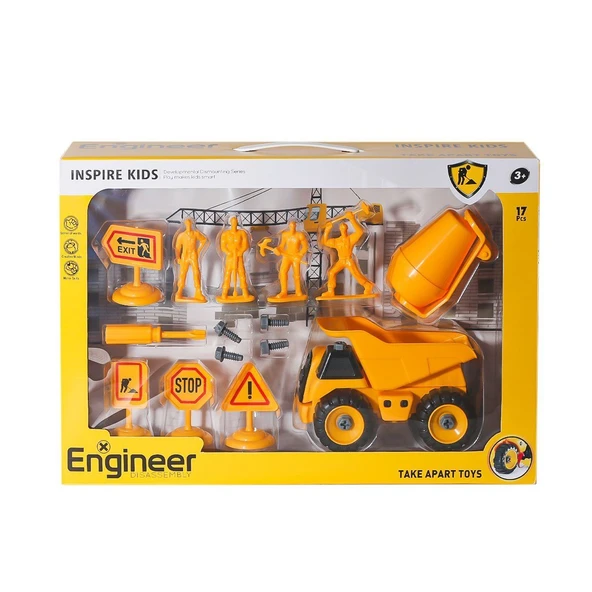 OMZ CNM-15 17 PARÇA SÖK TAK KAMYON OYUN SETİ 24 Kız Erkek Çocuk Oyuncak Eğitici Oyuncaklar ürün görseli 1