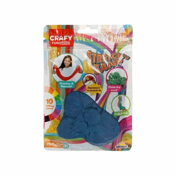 OMZ 3605 Crafy Streç Oyun Kumu Koyu Mavi 200 g Kız Erkek Çocuk Oyuncak Eğitici Oyuncaklar ürün görseli 1