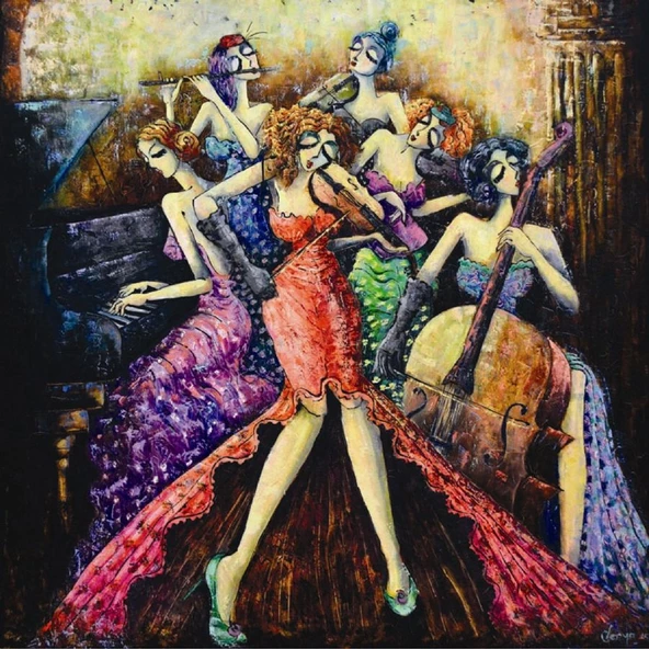 Anatolian 1024 Parça Kadınlar Orkestrası Kare Puzzle ürün görseli 1
