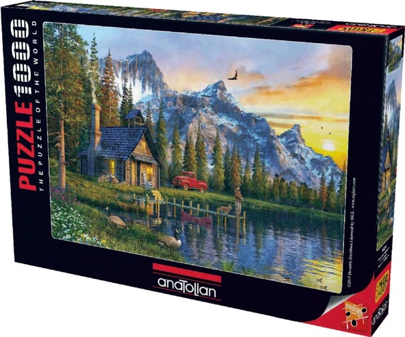 Anatolian 1000 Parça Dağevinde Günbatımı Puzzle - Resim 2