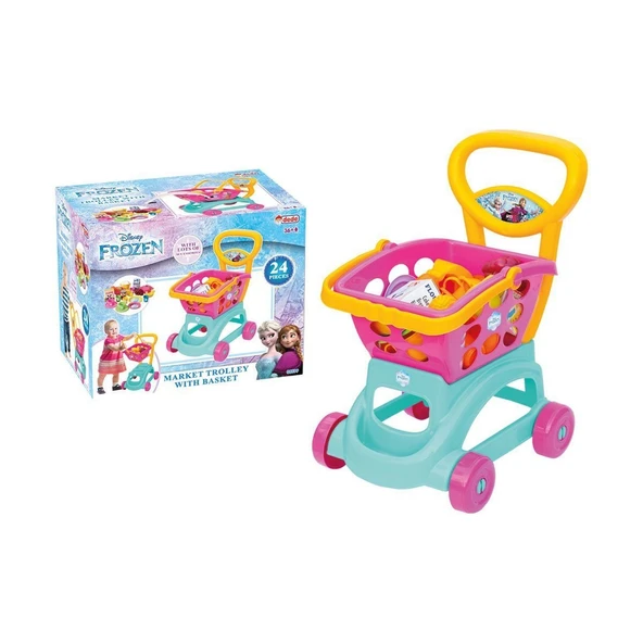 OMZ 03599 Dede, Frozen Sepetli Market Arabası Kız Erkek Çocuk Oyuncak Eğitici Oyuncaklar ürün görseli 1
