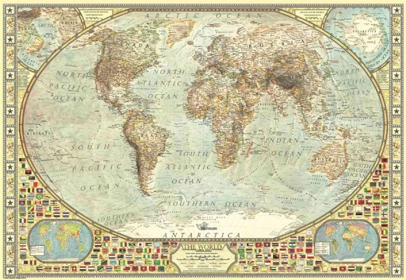 Anatolian 2000 Parça Dünya Haritası Puzzle ürün görseli 1