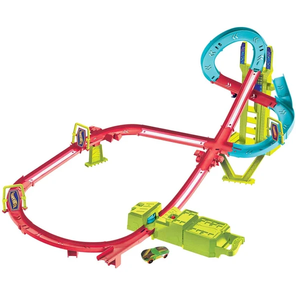 OMZ Hot Wheels Neon Yarışlar Çoklu Yarış Heyecanı Pist Seti HPC07 Kız Erkek Çocuk Oyuncak Eğitici Oyunca ürün görseli 1