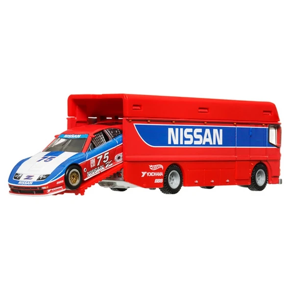 OMZ Hot Wheels Premium Team Transport Euro Hauler & 94 Nissan 300 ZX GTS HRV44 Kız Erkek Çocuk Oyuncak E ürün görseli 1