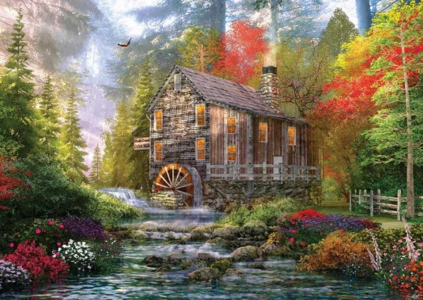 Ks Games 1000 Parça Puzzle The Old Wood Mill Dominic Davison ürün görseli 1
