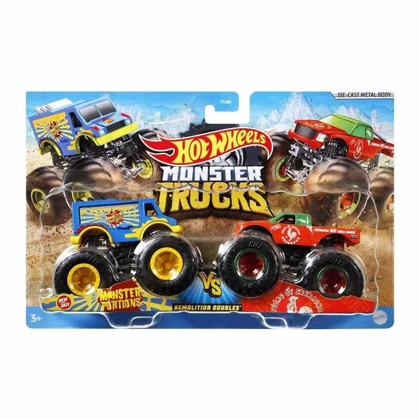 OMZ FYJ64 Hot Wheels Monster Trucks Güçlü İkili 1:64 Arabalar Kız Erkek Çocuk Oyuncak Eğitici Oyuncaklar ürün görseli 1