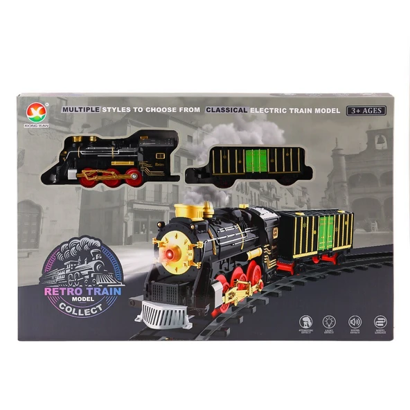 OMZ 699-69A Sesli Işıklı Şarjlı Dumanlı Tren Seti Kız Erkek Çocuk Oyuncak Eğitici Oyuncaklar ürün görseli 1