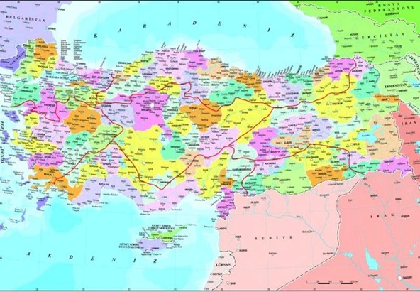 Anatolian 260 Parça Puzzle Türkiye Siyasi Haritası ürün görseli 1