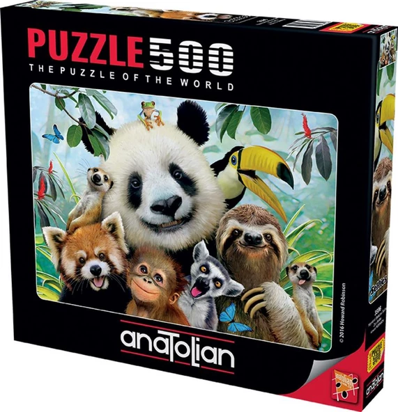 PTTAVM: Anatolian Hayvanat Bahçesi Selfie 500 Parça Puzzle (Zoo