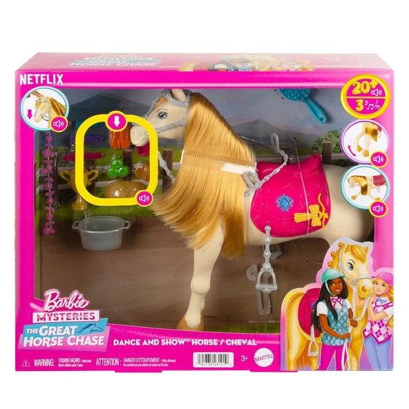 OMZ HXJ42 Barbie ve Dansçı Atı - Barbie Mysteries: The Great Horse Chase Kız Erkek Çocuk Oyuncak Eğitici ürün görseli 1