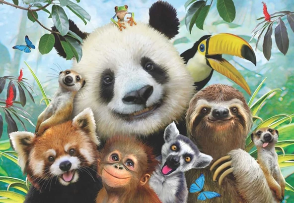 Anatolian Hayvanat Bahçesi Selfie 500 Parça Puzzle (Zoo Selfie) ürün görseli 1