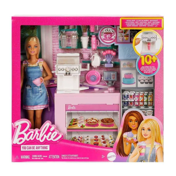 OMZ HXN94 Barbie Kahve Dükkanı Oyun Seti Kız Erkek Çocuk Oyuncak Eğitici Oyuncaklar ürün görseli 1