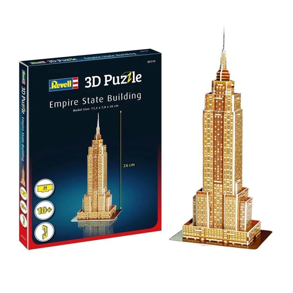 OMZ 00119 Revell 3D Puzzle Empire State Binası 24 parça Kız Erkek Çocuk Oyuncak Eğitici Oyuncaklar ürün görseli 1