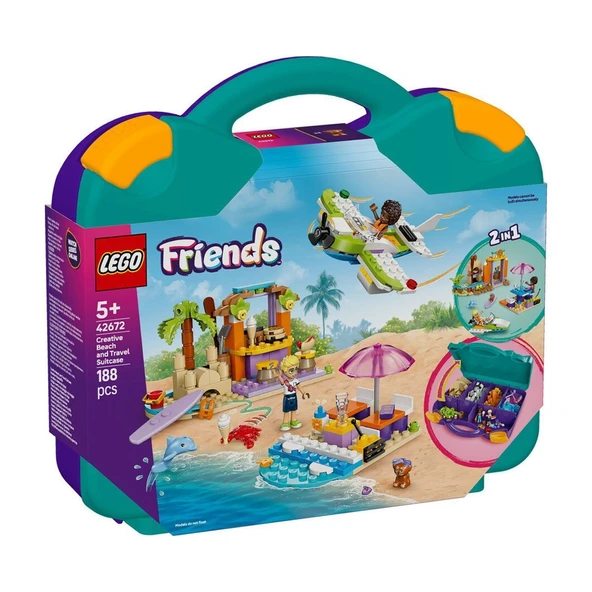 OMZ 42672 Lego Friends Yaratıcı Plaj ve Seyahat Bavulu 188 parça +5 yaş Kız Erkek Çocuk Oyuncak Eğitici ürün görseli 1
