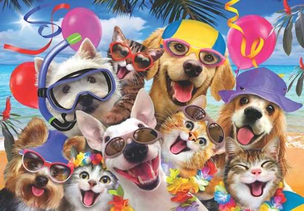 Anatolian Plaj Selfisi (Beach Party Selfie) 260 Parça Puzzle ürün görseli 1