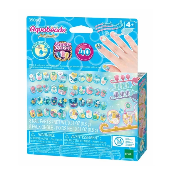 OMZ Aquabeads Yıldız ve Unikorn Yedek Kit 35060 Kız Erkek Çocuk Oyuncak Eğitici Oyuncaklar ürün görseli 1