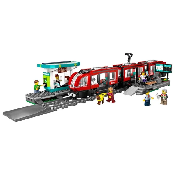 OMZ LEGO City Şehir Merkezi Tramvay İstasyonu 60423 Kız Erkek Çocuk Oyuncak Eğitici Oyuncaklar ürün görseli 1