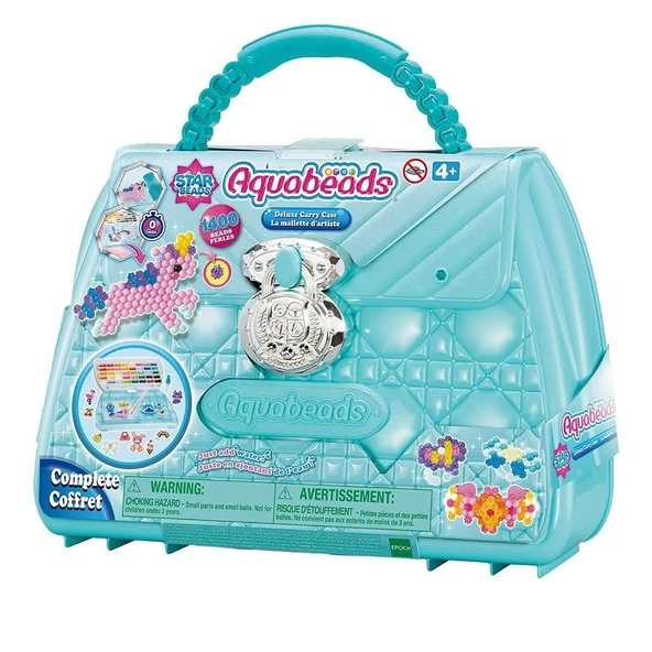 OMZ 31914 AquaBeads Çantalı Delüks Set 1400 parça +4 yaş Kız Erkek Çocuk Oyuncak Eğitici Oyuncaklar ürün görseli 1