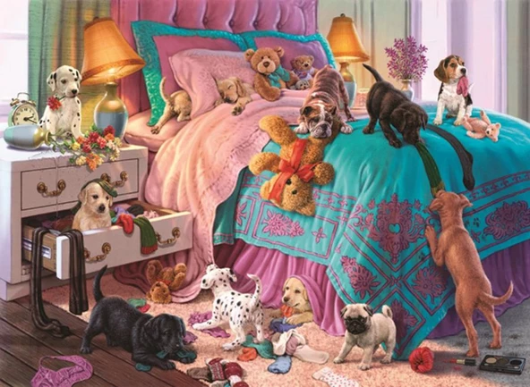 Anatolian 1000 Parça Haylaz Köpekler Puzzle - Steve Read ürün görseli 1