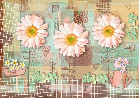 Nova 1000 Parça Pembe Gerbera Çiçekleri Puzzle ürün görseli 1
