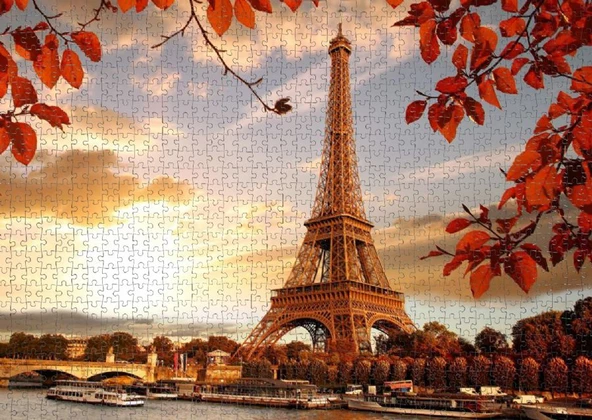 Nova Puzzle - 1000 Parça Eyfel'de Sonbahar- Tomas Marek - Resim 3