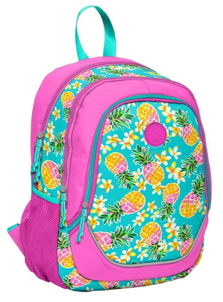 Yaygan Kids Ananas Desenli Pembe/Yeşil İlkokul Sırt Çantası (13971-Kız Çocuk) ürün görseli 1
