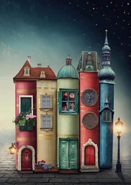 Nova Puzzle - 1500 Parça Fantastik Kitap Şehir Mini Puzzle ürün görseli 1