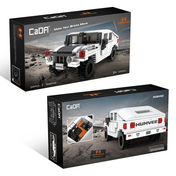 OMZ C55022W CADA Humvee Jeep Blok Seti 328 Parça-Vagon life Kız Erkek Çocuk Oyuncak Eğitici Oyuncaklar ürün görseli 1
