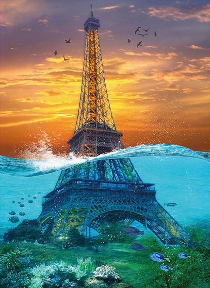 Nova 1000 Parça Sürreal Eyfel Kulesi Puzzle ürün görseli 1