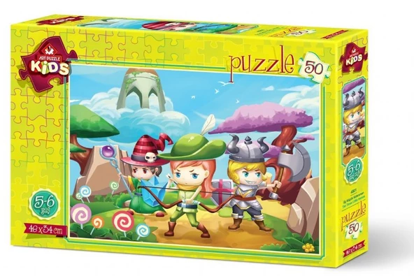 Art Puzzle Kids - 50 Parça Üç Küçük Kahraman Çocuk Puzzle ürün görseli 1