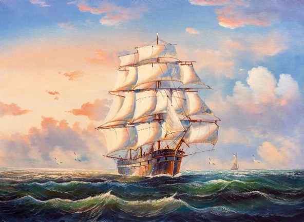 Nova Puzzle 1000 Parça Dalgalı Sularda Yelken Açmak - Yung Chao Chen ürün görseli 1