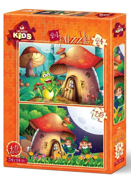 Art Kids 24+35 Parça Mantar Evler Eğitici Çocuk Puzzle ürün görseli 1