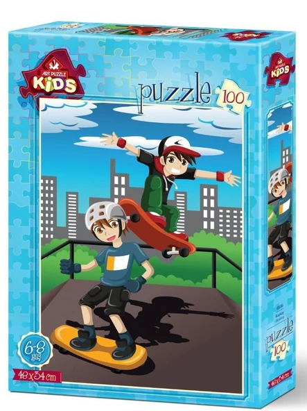 Art Kids 100 Parça Kaykay Puzzle (6-8 Yaş) ürün görseli 1