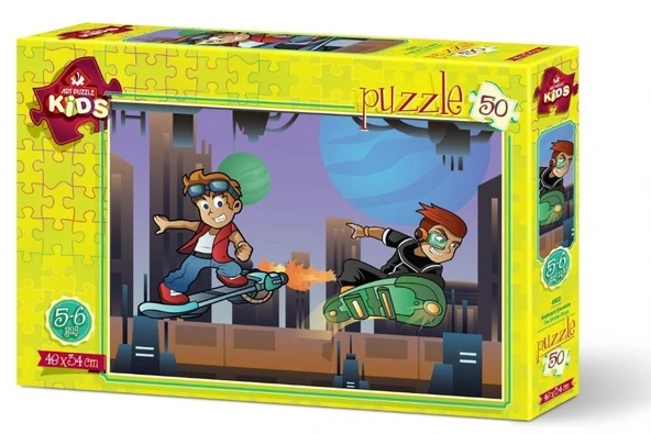Art Puzzle Kids - 50 Parça Kaykaycı Çocuk Puzzle ürün görseli 1
