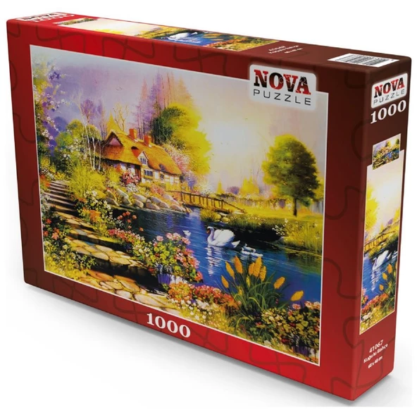 Nova 41067 - 1000 Parça Kuğulu Bahçe Puzzle - Resim 2