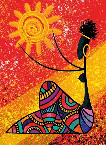 Nova Puzzle 1000 Parça Güneş ve Afrikalı Kadın - 41059 ürün görseli 1